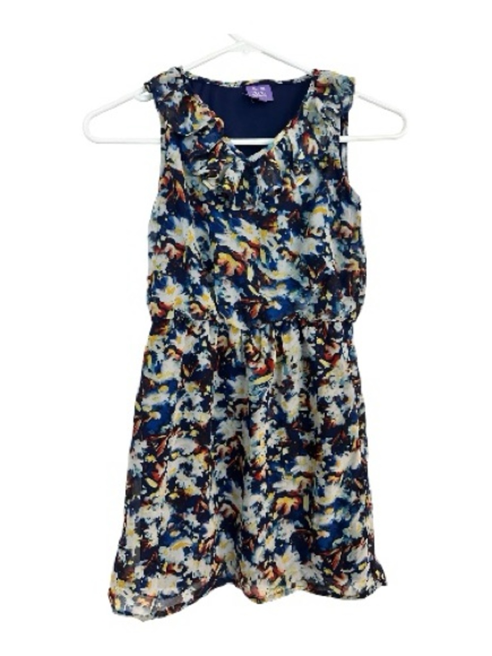 BeBop Floral Chiffon Ruffle Dress Girls 7/8